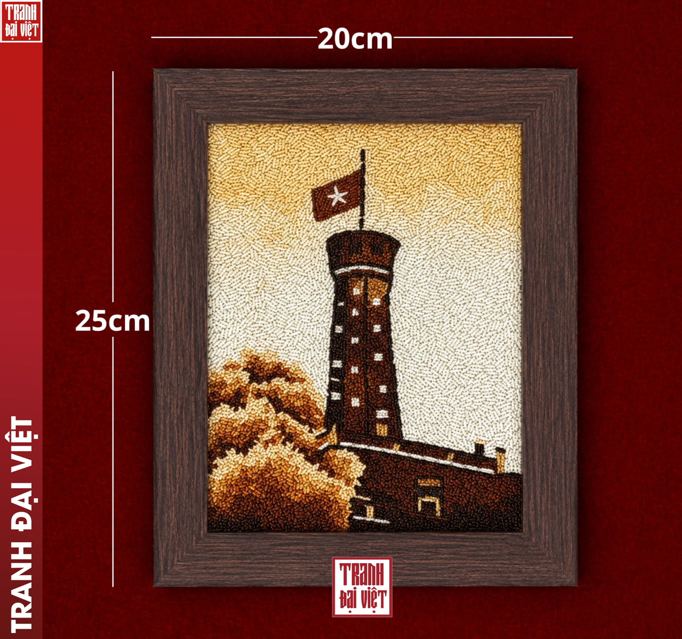 Ảnh 7 Tranh gạo Cột Cờ Hà Nội - Tranh Đại Việt