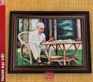 Tranh Bác Hồ Ngồi làm việc